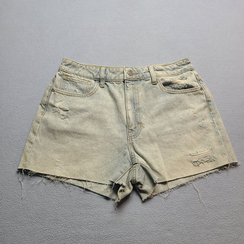 Harper Heritage Denim Shorts Womens 29 Light Blue Distressed Beach Hot Pants